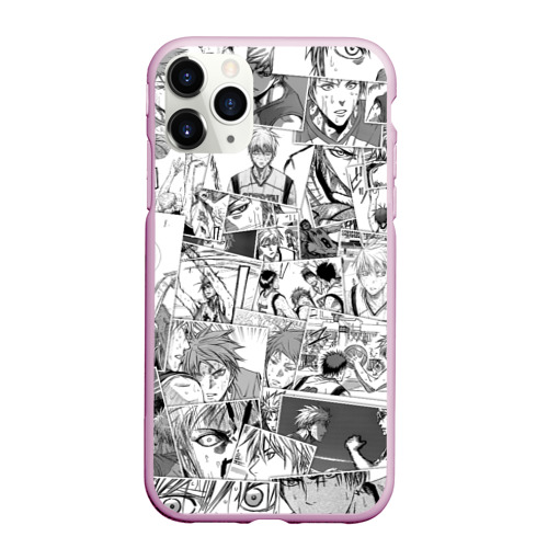 Чехол для iPhone 11 Pro Max матовый Kuroko no Basket pattern, цвет розовый