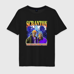 Мужская футболка хлопок Oversize Scranton electric city