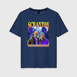 Женская футболка хлопок Oversize Scranton electric city