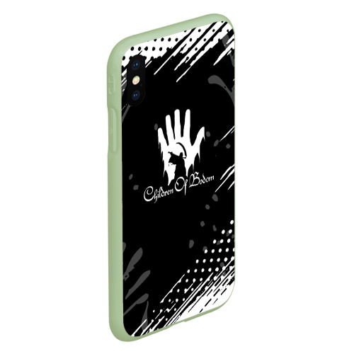 Чехол для iPhone XS Max матовый Children of bodom рука, цвет салатовый - фото 3