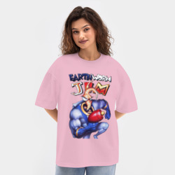 Женская футболка Oversize хлопок texturе Big Jim - фото 2