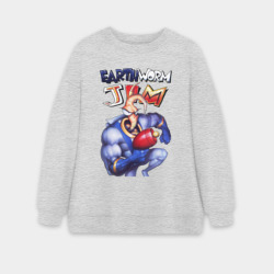 Женский свитшот oversize без начеса хлопок Big Jim