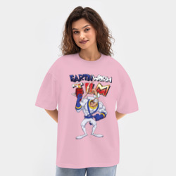 Женская футболка Oversize хлопок texturе Angry Jim - фото 2