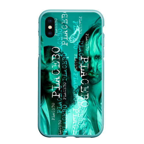 Чехол для iPhone XS Max матовый Placebo - turquoise, цвет мятный