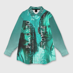 Мужская рубашка oversize 3D Placebo - turquoise