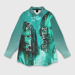 Женская рубашка oversize 3D Placebo - turquoise