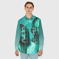 Мужская рубашка oversize 3D Placebo - turquoise - фото 2