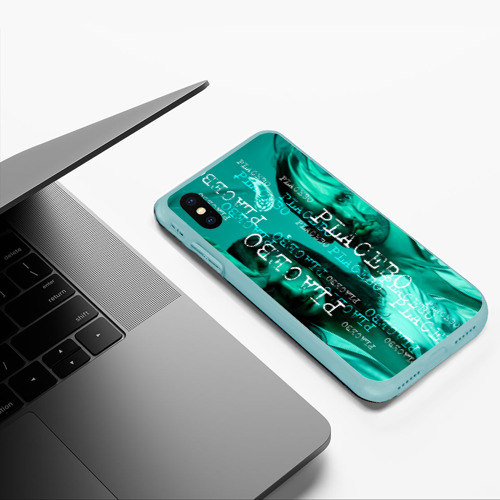 Чехол для iPhone XS Max матовый Placebo - turquoise, цвет мятный - фото 5