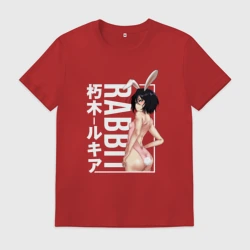 Мужская футболка хлопок Rabbit Rukia в топике