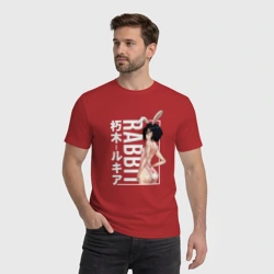 Мужская футболка хлопок Rabbit Rukia в топике - фото 2