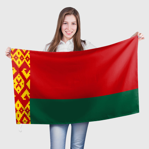 Флаг с принтом Республика Беларусь Белоруссия, вид спереди №1