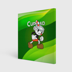 Холст квадратный Хитрая чашечка cuphead