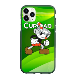 Чехол для iPhone 11 Pro матовый Хитрая чашечка cuphead