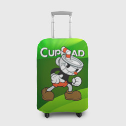 Чехол для чемодана 3D Хитрая чашечка cuphead