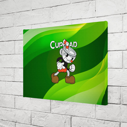 Холст прямоугольный Хитрая чашечка cuphead, цвет 3D печать - фото 3