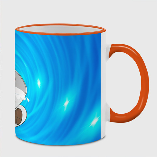 Кружка с полной запечаткой Две чашечки  cupheadг, цвет Кант оранжевый