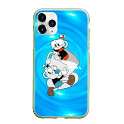 Чехол для iPhone 11 Pro матовый Две чашечки  cupheadг