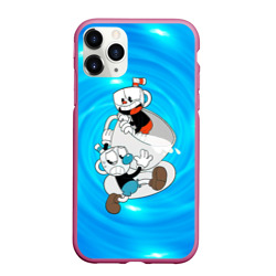 Чехол для iPhone 11 Pro Max матовый Две чашечки  cupheadг