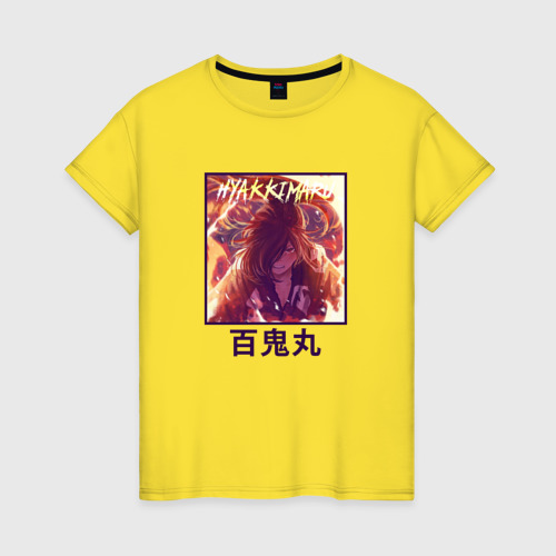 Женская футболка хлопок с принтом Хяккимару art, вид спереди #2