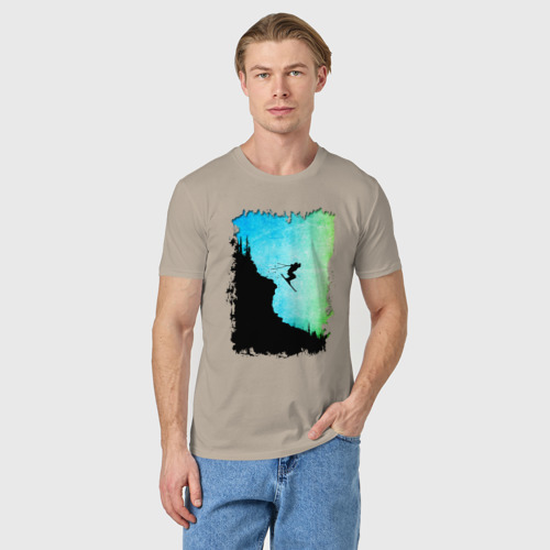 Мужская футболка хлопок Дроп, цвет миндальный - фото 3