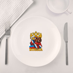 Набор: тарелка + кружка Хоккей - Russia - фото 2