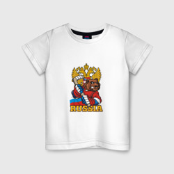 Детская футболка хлопок Хоккей - Russia