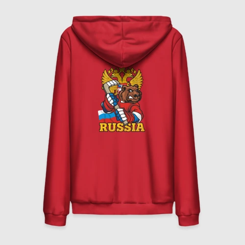 Мужская толстовка на молнии хлопок Хоккей - Russia