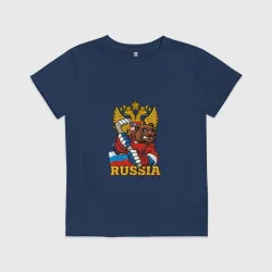 Детская футболка хлопок Хоккей - Russia