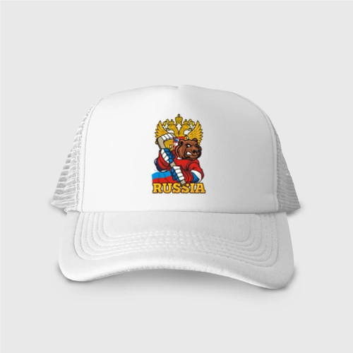 Кепка тракер с сеткой Хоккей - Russia