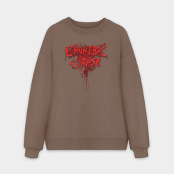Мужской свитшот oversize без начеса хлопок Cannibal bleeding 