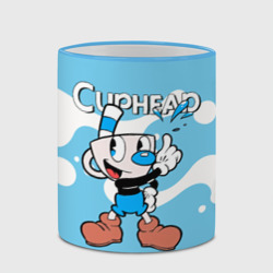 Кружка с полной запечаткой Cuphead синяя чашечка - фото 2