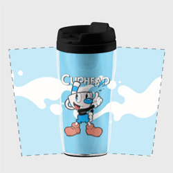 Термокружка-непроливайка Cuphead синяя чашечка - фото 2