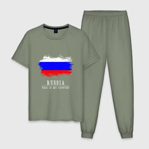 Мужская пижама хлопок Россия моя страна