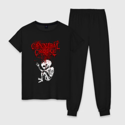 Женская пижама хлопок Cannibal Corpse skeleton