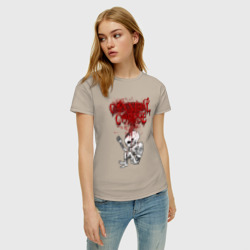 Женская футболка хлопок Cannibal Corpse skeleton - фото 2