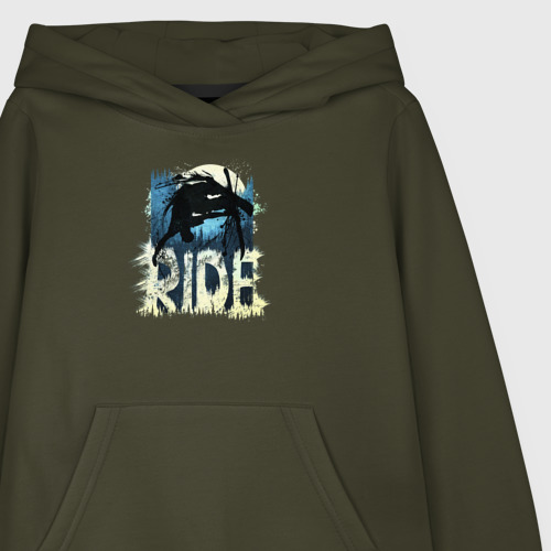 Детская толстовка хлопок Ride Ski, цвет хаки - фото 3