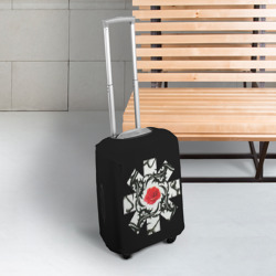 Чехол для чемодана 3D RHCP Logo Red Rose - фото 2