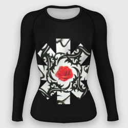 Женский рашгард 3D RHCP Logo Red Rose