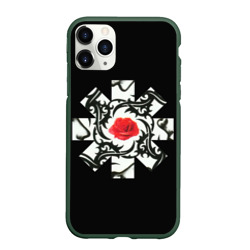 Чехол для iPhone 11 Pro матовый RHCP Logo Red Rose