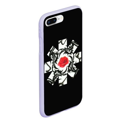 Чехол для iPhone 7Plus/8 Plus матовый RHCP Logo Red Rose, цвет светло-сиреневый - фото 3