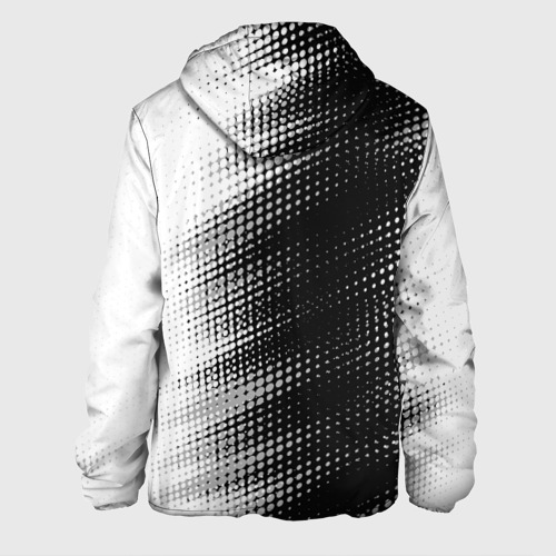 Мужская куртка 3D с принтом БАРСЕЛОНА / Абстракция (Вертикально), вид сзади #1