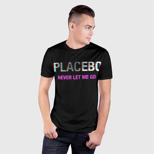 Мужская футболка 3D Slim с принтом Placebo | Never Let Me Go, фото на моделе #1