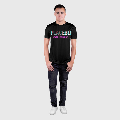 Мужская футболка 3D Slim с принтом Placebo | Never Let Me Go, вид сбоку #3