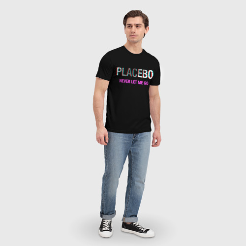 Мужская футболка 3D с принтом Placebo | Never Let Me Go, вид сбоку #3