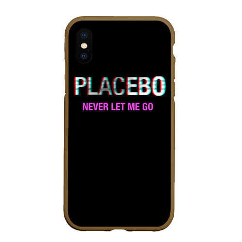 Чехол для iPhone XS Max матовый Placebo Never Let Me Go, цвет коричневый