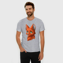 Мужская футболка хлопок Slim Милая лисичка Cute fox - фото 2