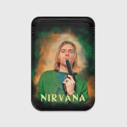 Картхолдер Magsafe магнитный Nirvana - Kurt Cobain with a gun