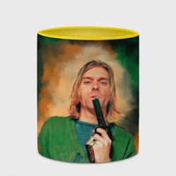 Кружка с полной запечаткой Nirvana - Kurt Cobain with a gun - фото 2