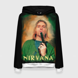 Женская толстовка 3D Nirvana - Kurt Cobain with a gun