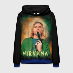Мужская толстовка 3D Nirvana - Kurt Cobain with a gun